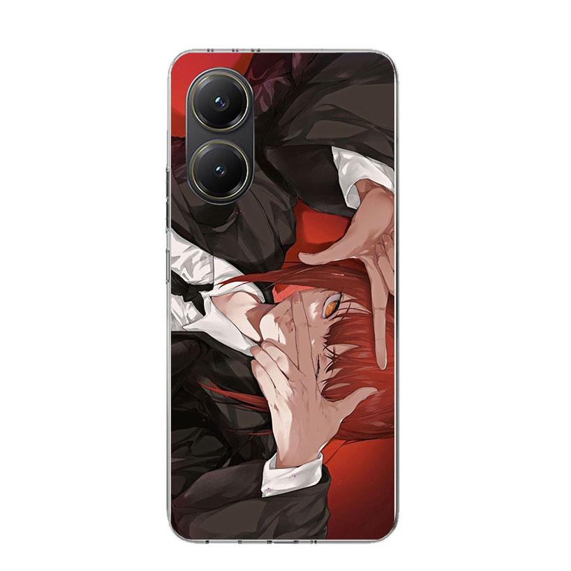 Чехол для телефона C-Chainsaw Mans Makima для Xiaomi Poco X7 X6 X5 Pro F7 Ultra Redmi 15C 15 13 13C 12 12C 10 10A 10C 9 9A 9C 9T Чехол P