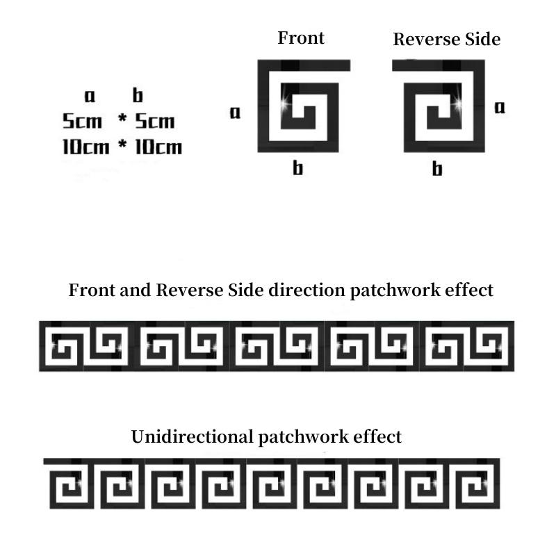 30 шт. 5*5 см зеркальная наклейка 3D линия талии здание граница акриловые зеркальные настенные наклейки для гостиной домашний декор