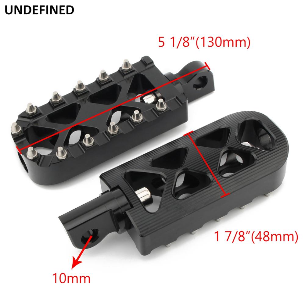 MX Foot Pegs Motorcycle Offroad Wide Footpegs Bobber Footrest For Harley Dyna Fatboy Touring Sportster 883 XL Softail Street Bob