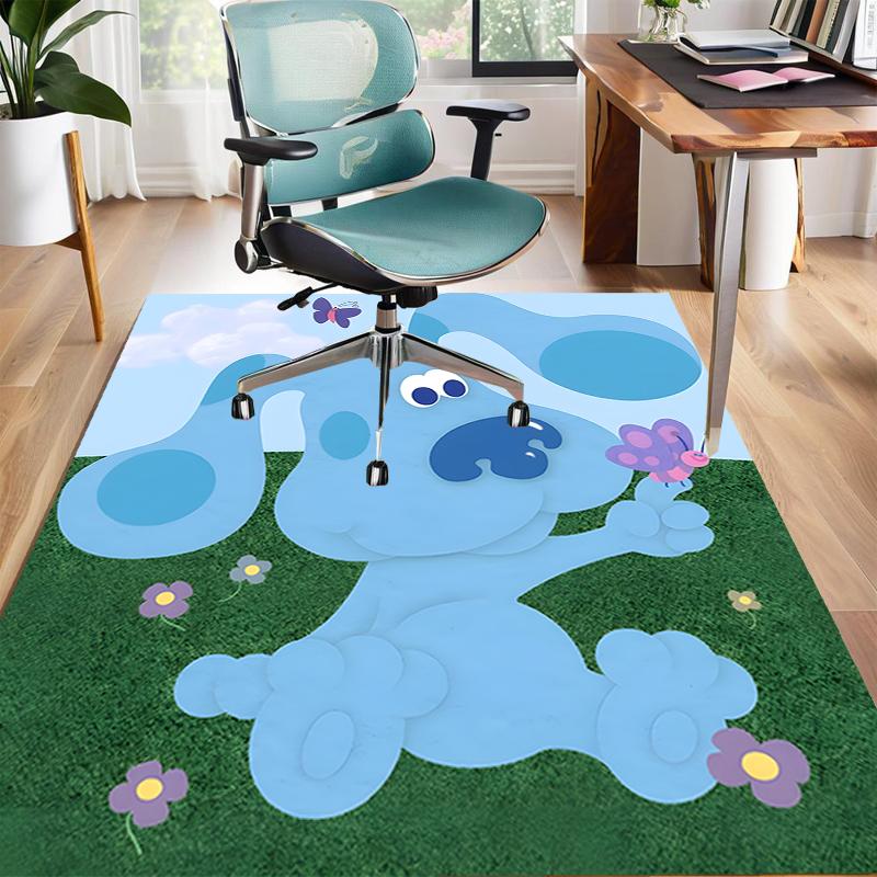 1pc Pistas da Blue Blue’s Clues2 Design Area Rug - Non-Slip, Soft & Cozy Floor Mat for Living Room, Bedroom, Office - Indoor/Outdoor Decorative Carpet