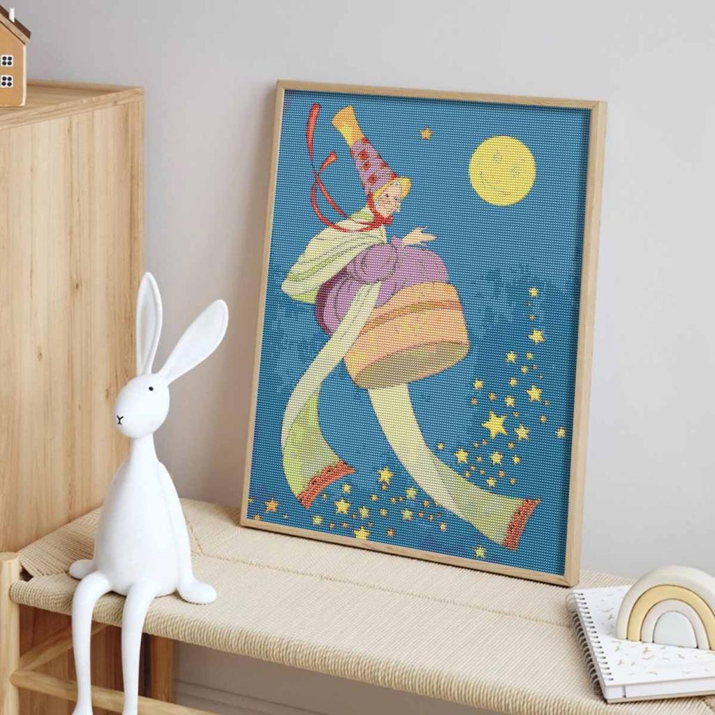 Diamond painting art kit magical fairy mushroom moon stars handmade diy home decoration painting