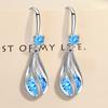 Silver Teardrop Earrings for Women Cubic Zirconia Drop Dangle Earrings Wedding Jewelry Accessory for Brides