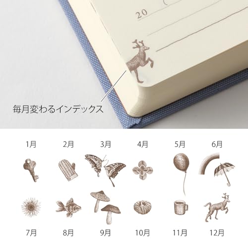 Дневник Midori, 3 года использования, Мини, Сине-фиолетовый, 12711006