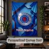 Wall Tapestry Rangers FC Print Custom Name Text Wall Hanging Home Decor