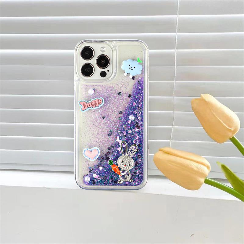 Силиконовый чехол для телефона с веревкой для Xiaomi 12 Pro, 10, CIVI, CC9, 11T - с рисунком в виде мультяшного кролика-морковки.