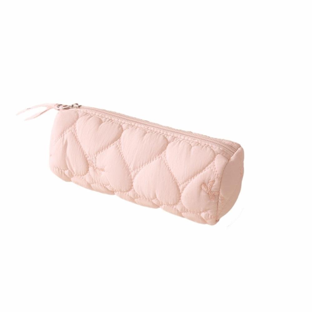 Quilted Pen Bag Large Capacity Stationery Storage Bag Kawaii Pen Pouch School