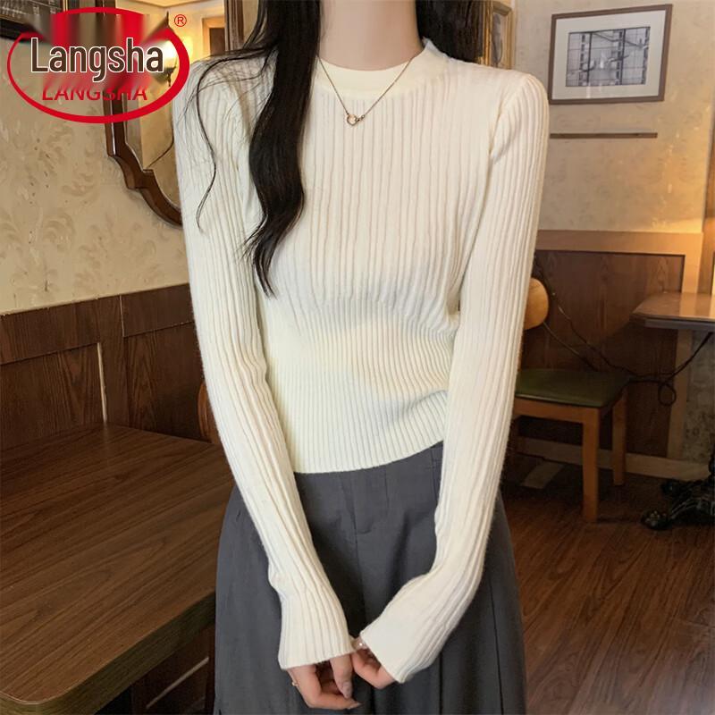 Langsha Women's Slim Fit Long-Sleeve Knit Base Layer