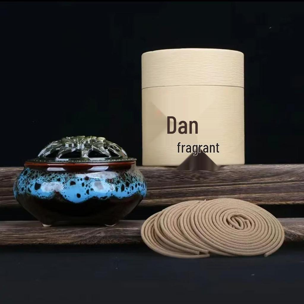 Natural Agarwood & Sandalwood 48-Coil Incense for Bedroom Air Purification with Mugwort in Home Use Paper Box