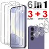 6 в 1 Закаленное стекло для Samsung Galaxy S24 Ultra HD Защитная пленка для экрана Anti-Scratch и пленка для объектива камеры S24 Plus Фронтальная пленка для телефона