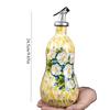Flowers Plants Ceramic Olive Oil Bottle Soy Sauce Vinegar Multifunctional Kitchen Seasoning Drainage Bottle Kitchen Accessories