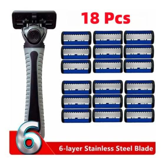 6 Edge Safety Razor for Mens Shaving&Womens Hair Removal Easy Sharp Shaving Blades Manual Shaver