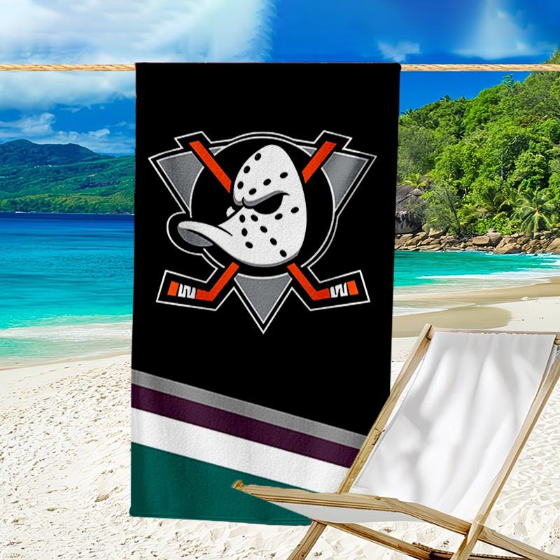 Пляжное полотенце из микрофибры хоккейной команды Anaheim Ducks, легкое и быстросохнущее, для летних путешествий, незаменимо для пляжа, бассейна, улицы