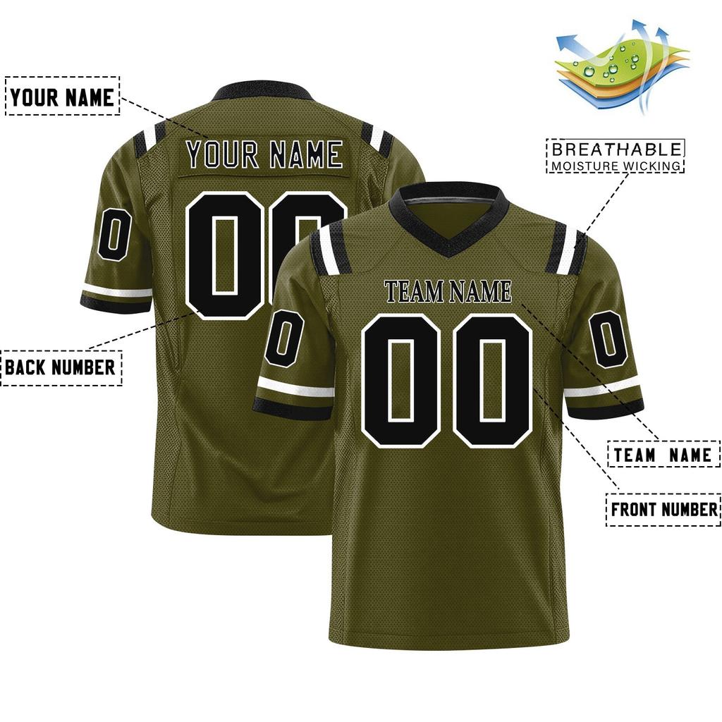 Custom Football Jerseys Personalized Printed Team Name & Number Sports Uniform For Men Women Youth
