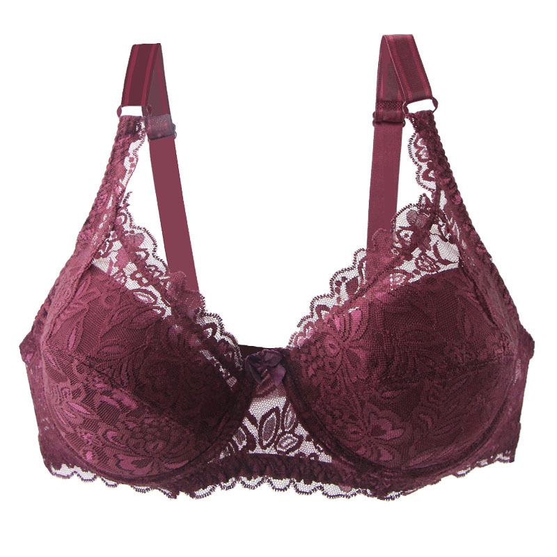 Exclusive for Hot-selling Sexy Gathering Bras, Lace D Cup Bras, Large Size Adjustment Underwear
