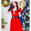 Косплей Униформа Хэллоуин Красное Рождественское Платье Праздничная Вечеринка Костюм для Выступления