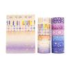 12 Rolls/set Constellation Series Laser Masking Tape Set Purple Star Gold Foil Paper Scrapbook DIY Student Stationery