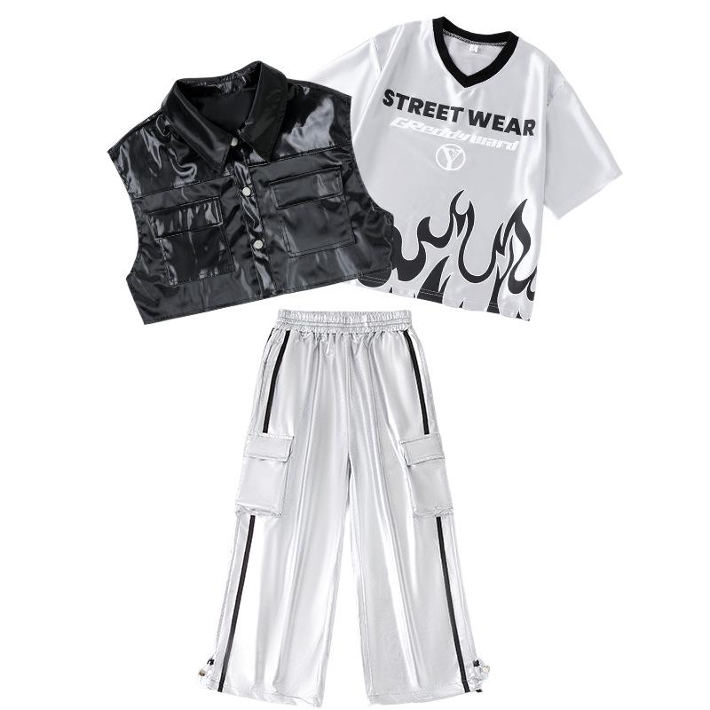 Модный детский костюм для уличных танцев Хип-Хоп для мальчиков и девочек