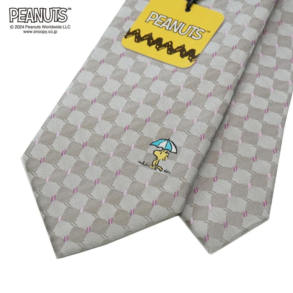 PEANUTS Necktie Peanuts Woodstock Necktie DW1113 Gray Necktie Snoopy Woodstock Character Present [Peanuts]