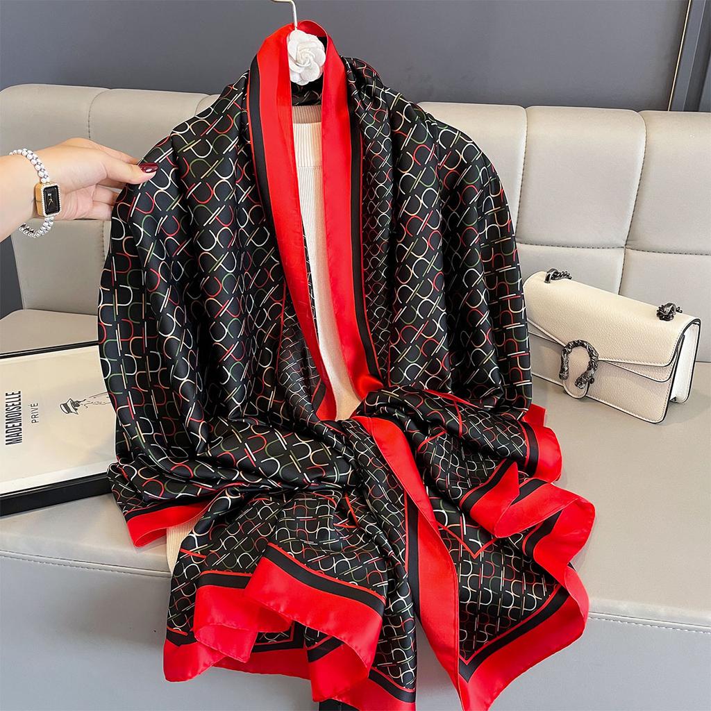 Женские 180*90 см модные красивые мягкие шелковые шарфы женские женские шаль хиджаб накидка платок бандана кашне пляжное парео