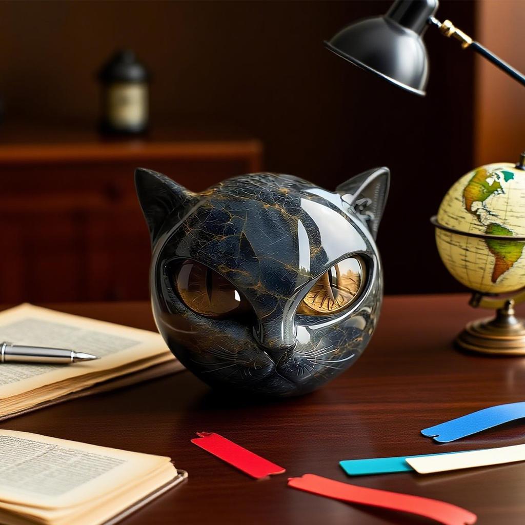 Resin Tiny Cat Figurines Home Decorations Animal Sculpture Miniature Cat Souvenir Home Decor for Living Room Bedroom