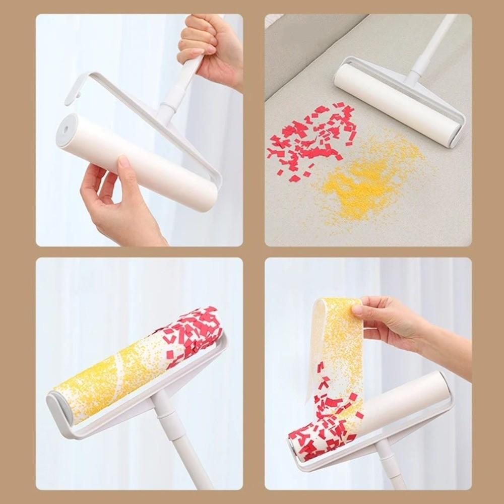Large Telescopic Rod Lint Roller Tearable Hair Dust Remover Multipurpose Cleaning Rollers Sofa