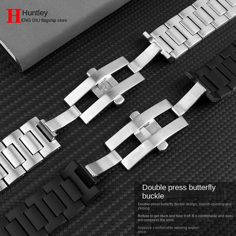 Для часов серии Cartier PASHA мужской ремешок 22 мм вырез 14 нержавеющая сталь Серебристый металл Браслет Складная застежка Бесплатный винт