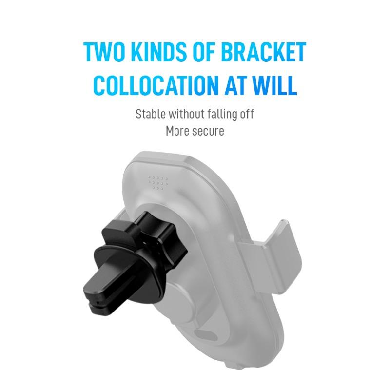 2024 Magic Clip A7S Car Mobile Phone Wireless Charging Bracket Car Air Outlet Magnetic Suction Charger Navigation Rack Car Supplies