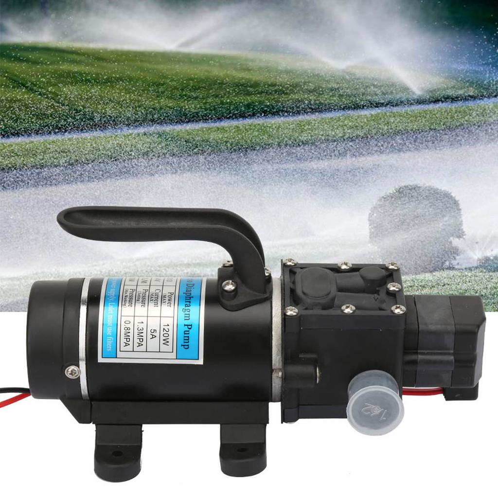 Электрический водяной насос 120 Вт 10 л/мин Самовсасывающий диафрагменный насос для мойки высокого давления 24 В 5 А