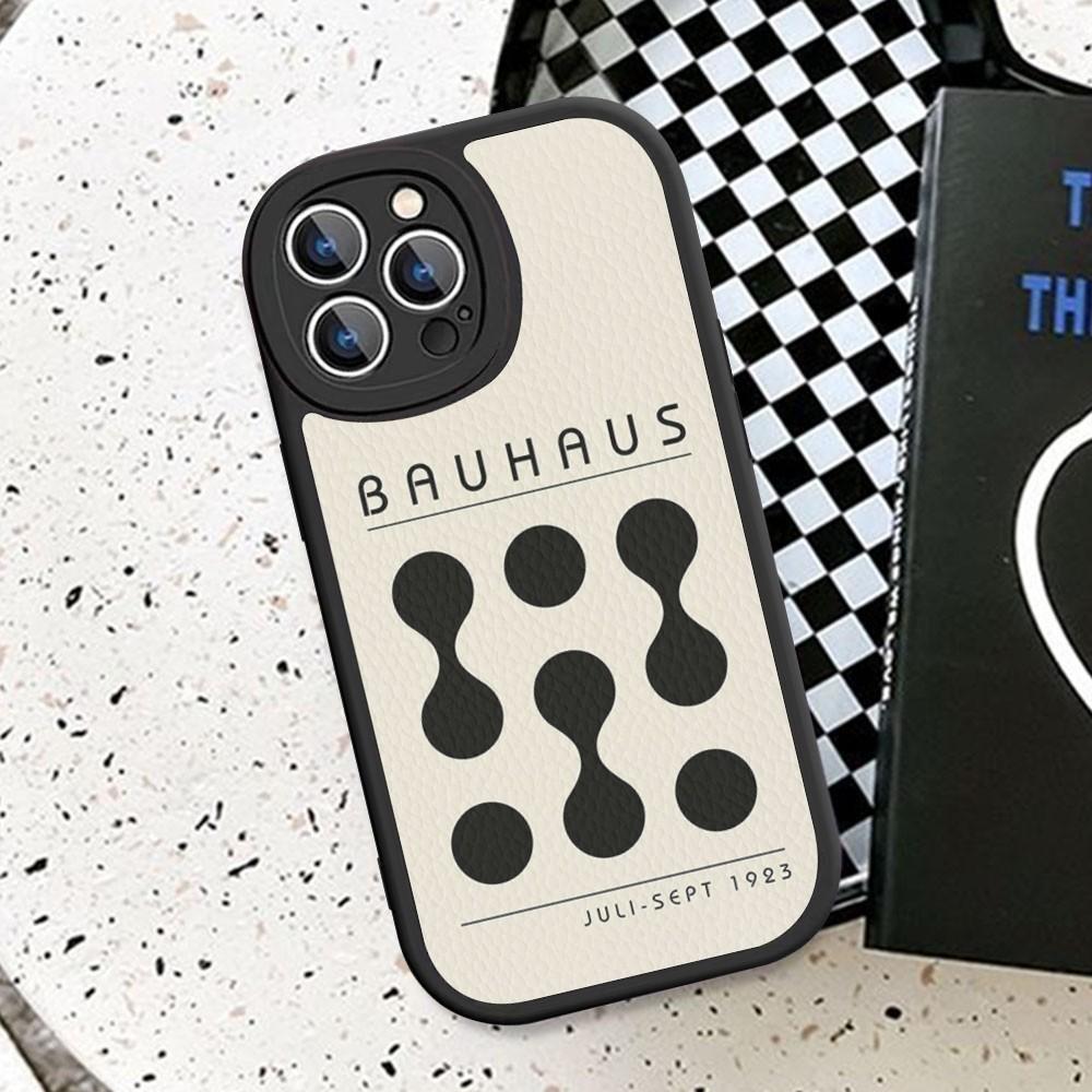 Geometric Bauhaus Art Phone Case Hard Leather For IPhone 16 15 14 13 12 Mini 11 14 Pro Max Xs X Xr 7 8 Plus Fundas