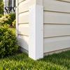 Exterior Wall Corner Armor 2 Pcs White Stainless Steel Guard, 89 Degree Angle Metal Heavy Duty Fence Protectors Siding Protector, Outdoor Protection