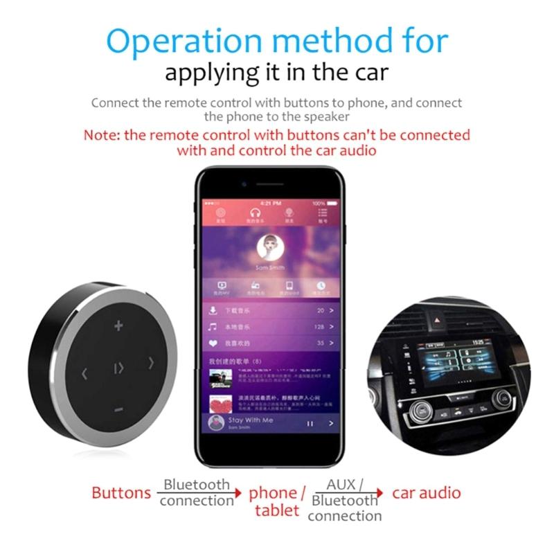 Wireless Car Steering Wheel Control Button 5 Keys for Car Radio DVD GPS Multimedia Navigation Head Unit Remote Control