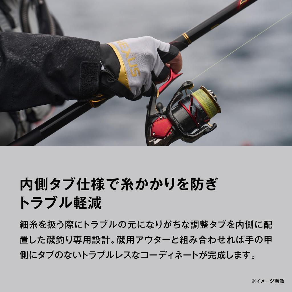 Shimano Nexus Stretch Size M Gloves, 5-Piece Cut, GL-105Y, Black,