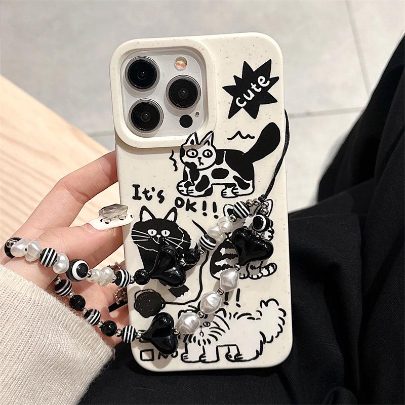 Чехол для iPhone Zhitai Apple 16 Pro: Совместим с iPhone 14/13/11/15/XR, Дизайн "Пшеничная ракушка", Цельный с браслетом