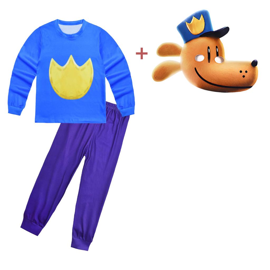 Косплей Одежда Детектив Собака Кошка Принт Детские Унисекс Комплекты Одежды