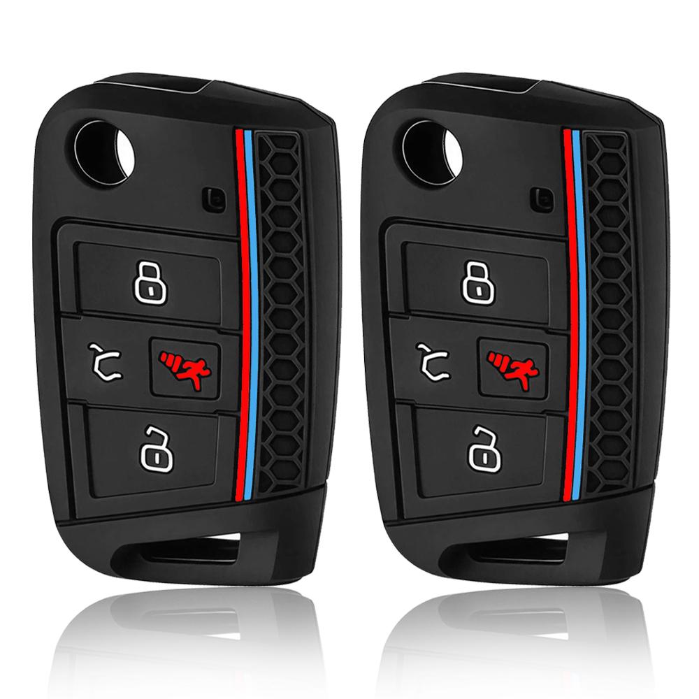 Силиконовый чехол для ключа для Vw Polo Golf 7 Tiguan Для Skoda Octavia Kodiaq Karoq Для Seat Ateca Leon Ibiza
