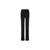 Solid Straight Fit Mid Rise Casual Pants Women Bottoms Space-Black J220678BEH