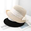 Новинка сезона весна-лето 2025 года, шляпа рыбака с солнцезащитным козырьком, женская, с загнутыми краями, универсальная, британская, солнцезащитная шляпа-цилиндр, солнцезащитная шляпа