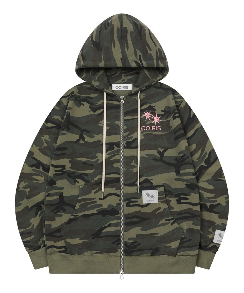 Худи унисекс Coiris Grime Setup Camo с двусторонней молнией