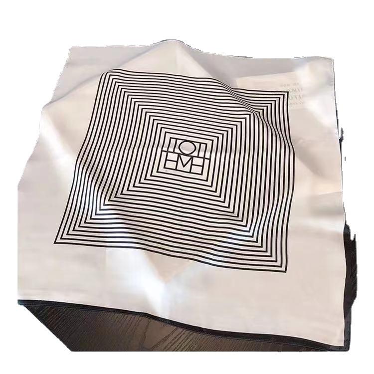 1шт полосатый 70 шелковый шарф французский ободок для волос маленький шелковый шарф женский модный галстук головной платок украшение универсальный