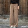 Женские весенне-летние льняные брюки широкого кроя, универсальные артистичные повседневные брюки