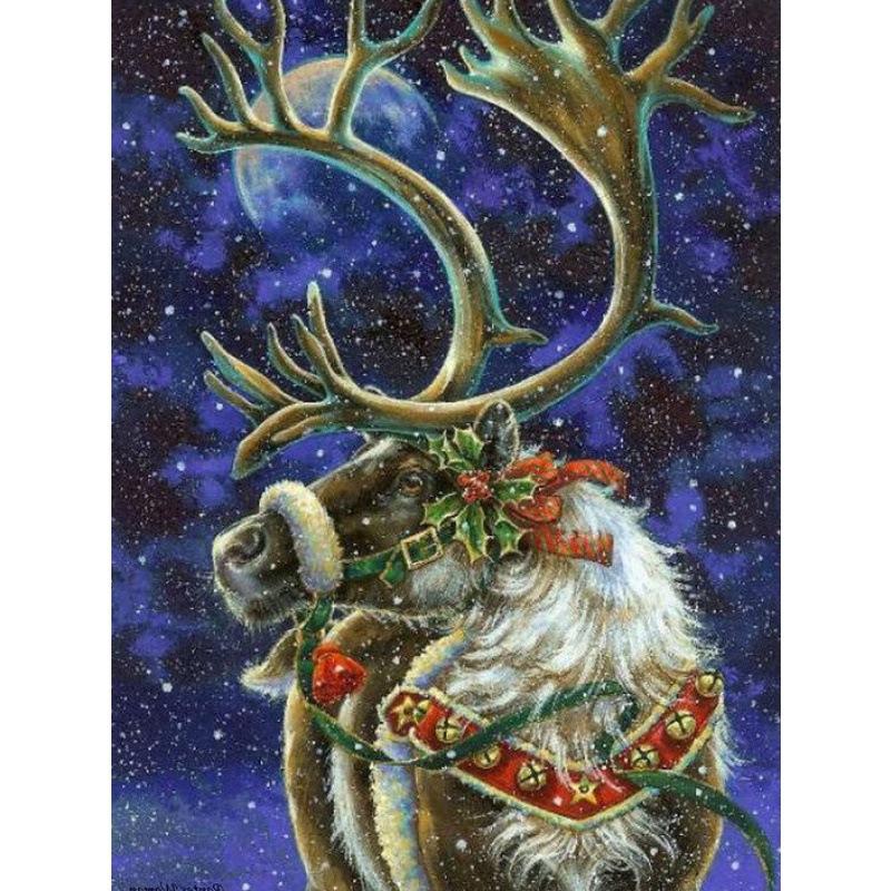 5D алмазная живопись Санта-Клаус, полная алмазная мозаика, набор для вышивки крестом, рождественские предметы домашнего обихода с животными, рождественские подарки