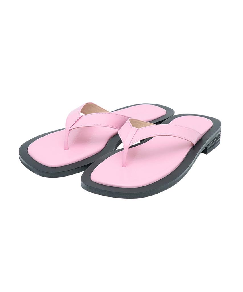 Partimento Women Round Square Toe Flip-Flops_Pink
