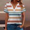 Women's T Shirt Tee Printed Short Sleeve Daily Weekend Fashion Basic V Neck Regular Top