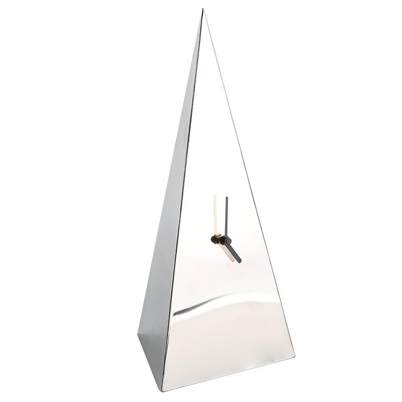 Abstract Art Triangular Clock Ornament Model House Sales Office Study Bedroom Desktop Clock Fashion Decoration
