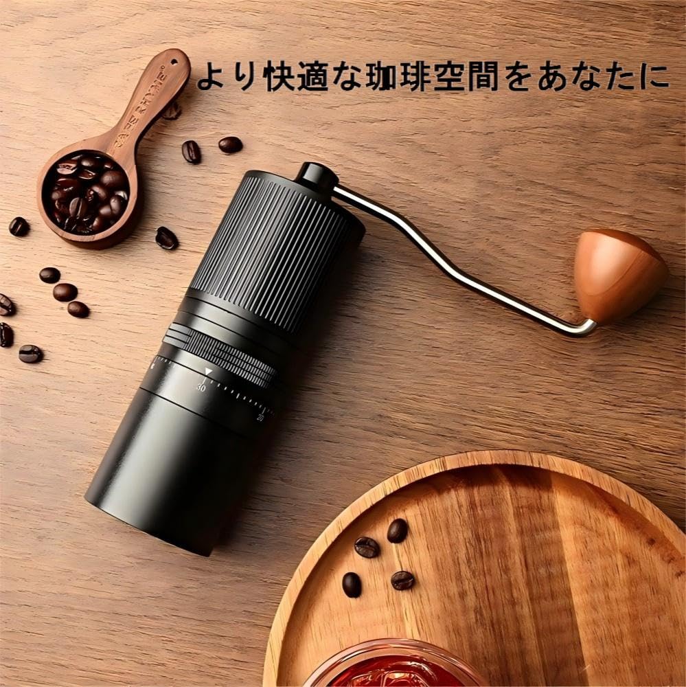 Coffee Space Coffee Mill Manual Coffee Grinder Coffee Mill Large Capacity 28g External Roughness Adjustment Function Clean Conical Blade Highly Hard