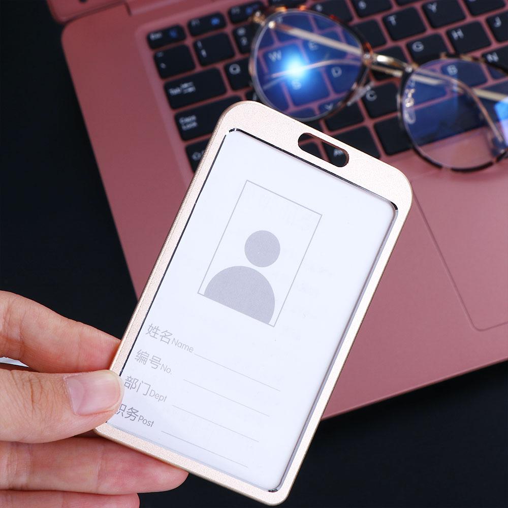 Чехол для удостоверения личности Аксессуары Металлическая клипса Вертикальный чехол для карт Держатель для бейджа Визитница Чехол для имени