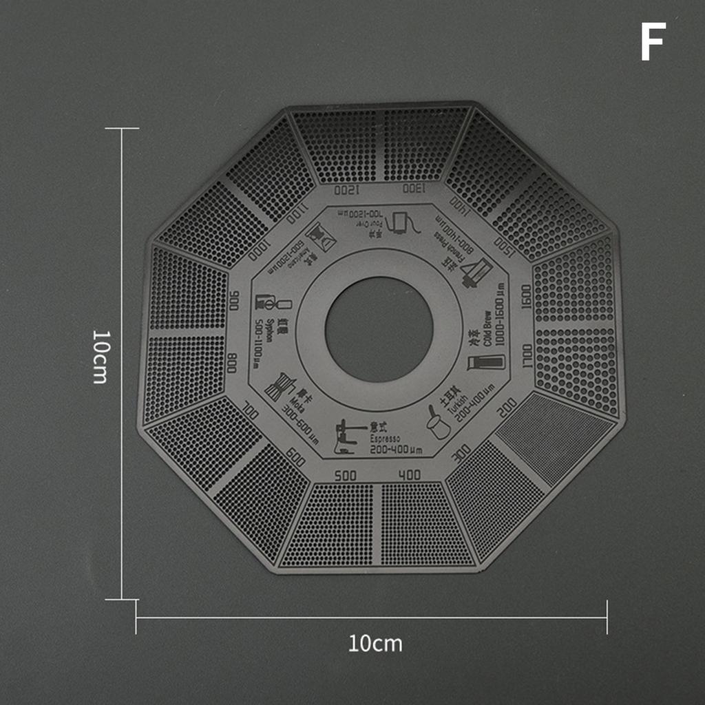 Coffee Powder Grinder Thickness Comparison Card Grinding Reference Scale Accurate Measurement Coffee Accessories