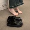 All-inclusive Platform Shoes Women's Autumn New Black Loafers Single Shoes Retro Muffin Small Leather Shoes