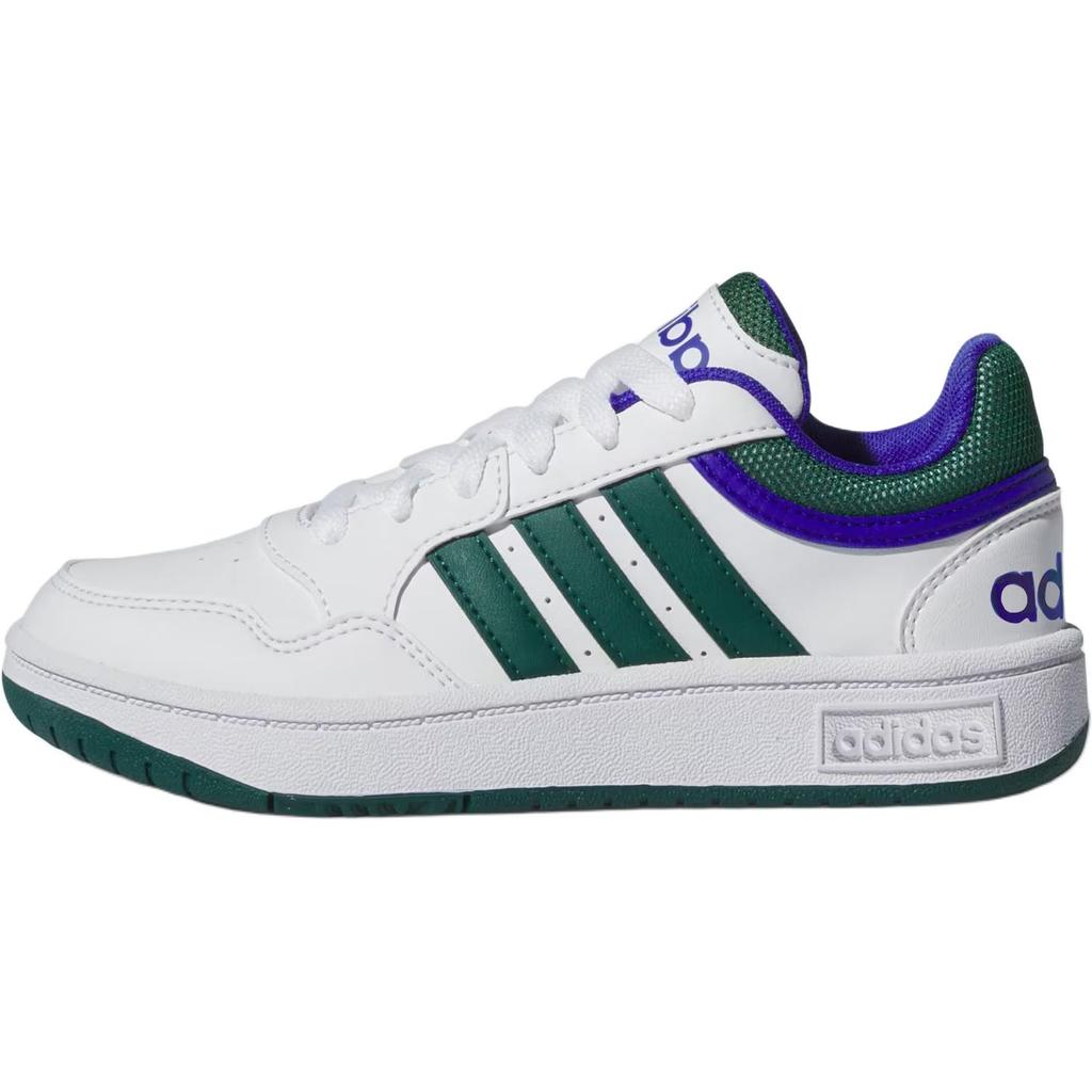 adidas HOOPS Устойчивые к истиранию Низкие Детские Баскетбольные Кроссовки Белые Детские Кроссовки IH8012