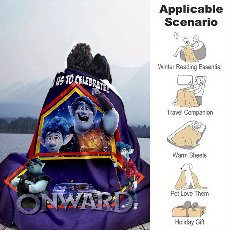 1pc, Onward Movie Characters Throw Blanket Perfect for Home Decor, Couch Cover, Outdoor Use, Travel, Camping